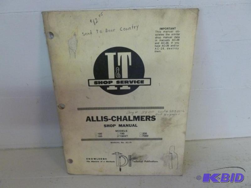 Vintage 1978 Allis-Chalmers I&ampT shop and ...