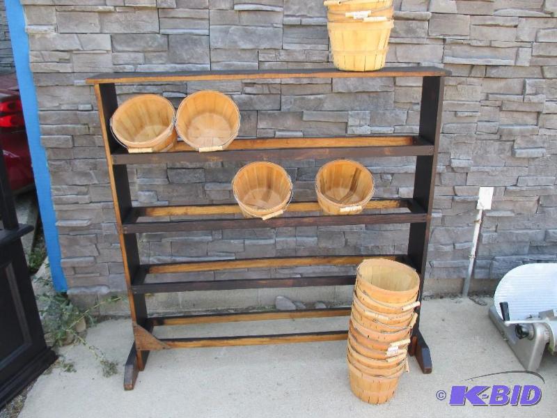 Basket display, holds 20 baskets...