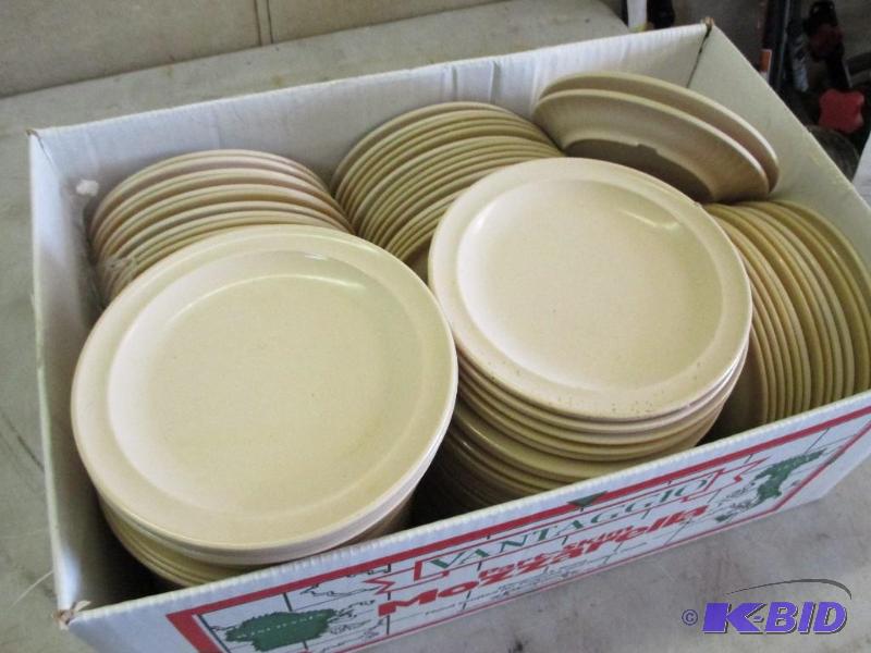 box of plates...