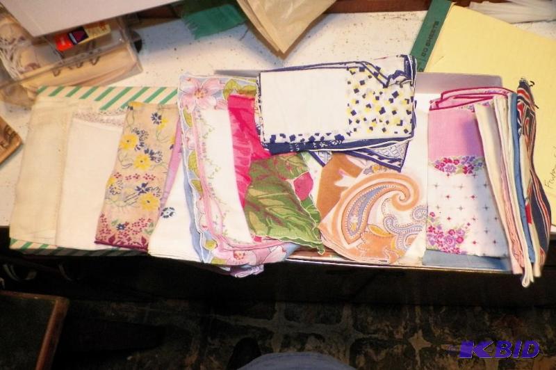 lot 115 image: Box with 28 Womens Hankies