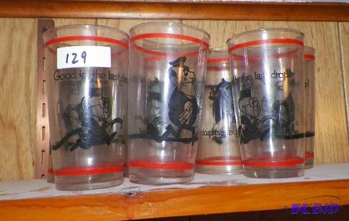 lot 129 image: Vintage 1960s Drinking Glasses