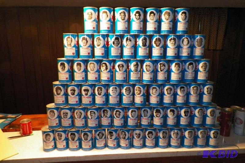 lot 149 image: 1970s RC Baseball Cans Sealed Empty