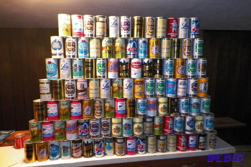 lot 150 image: 105 Sealed Empty Beer Cans