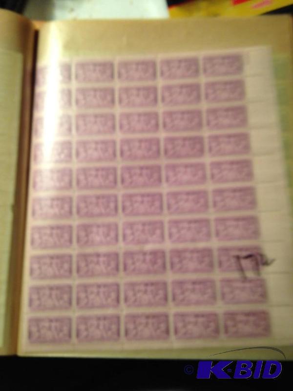 lot 172 image: Sheet of 1953  3 cent stamps American Bar Association