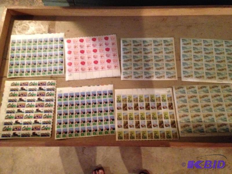 lot 181 image: 8 sheets of Postage with postage value $41.50
