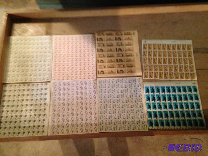 lot 183 image: 8 sheets of Postage with postage value $41.50