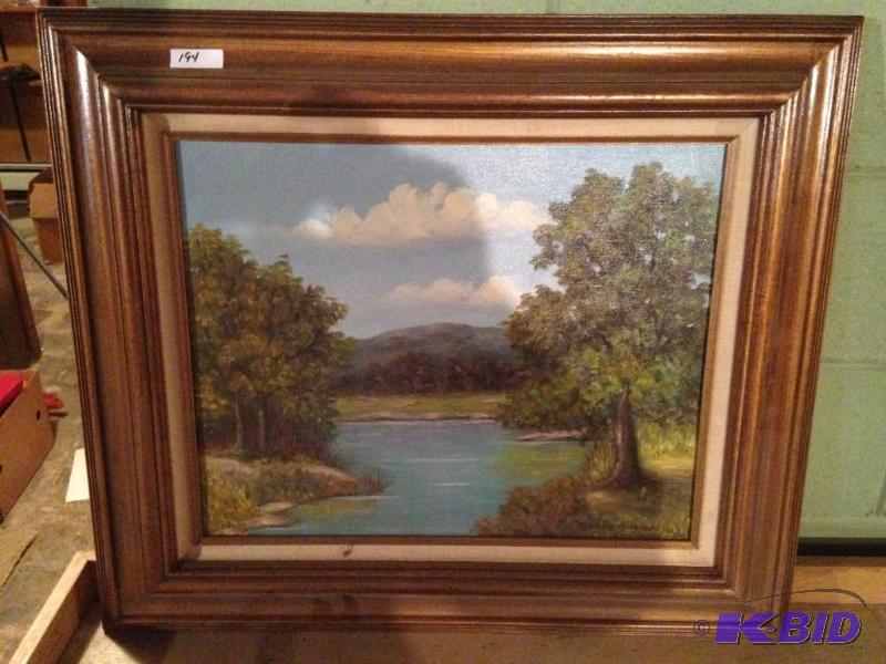 lot 194 image: Original Painting signed by Marcy Wagner Framed 28 x 24