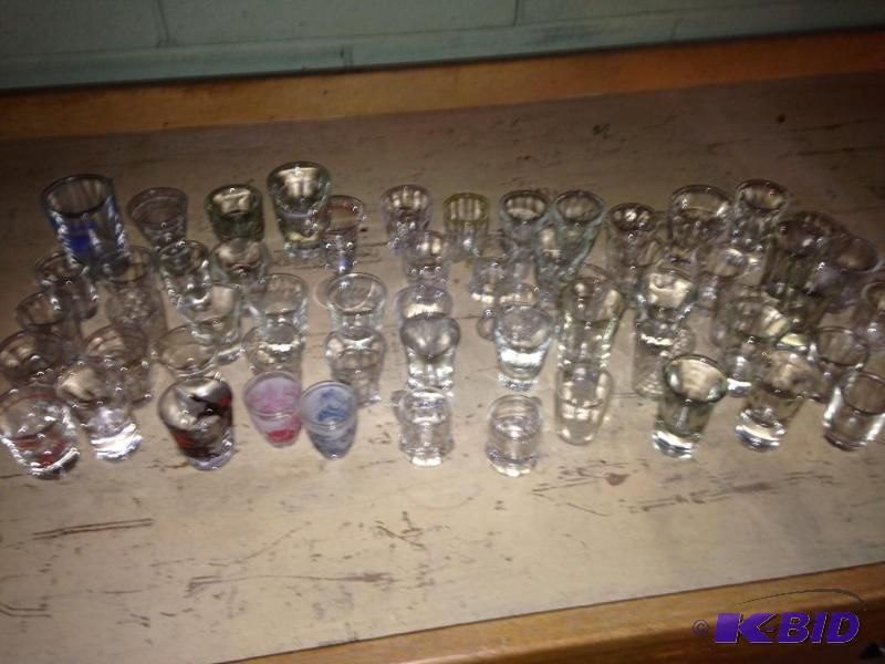 lot 204 image: 59 Shot glasses