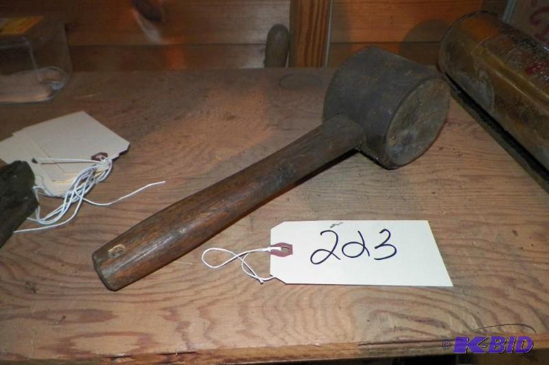 lot 223 image: Unique Wood Working mallet