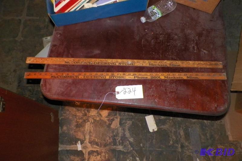 lot 224 image: McCormick Deering Mankato Yard Sticks
