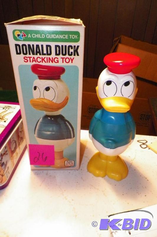 lot 26 image: Donald Duck Stacking Toy with Original Box