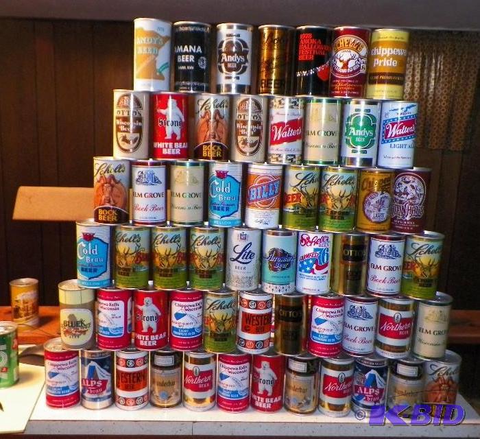 lot 57 image: 57 SEALED EMPTY BEER CANS