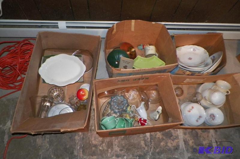 lot 78 image: 6 Boxes of Old Dishes