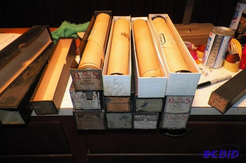 lot 95 image: Player Piano Music Rolls - All boxes have the rolls in them.