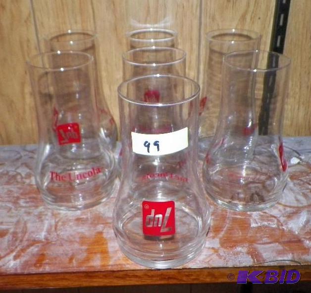lot 99 image: Set of 7 UP Glasses