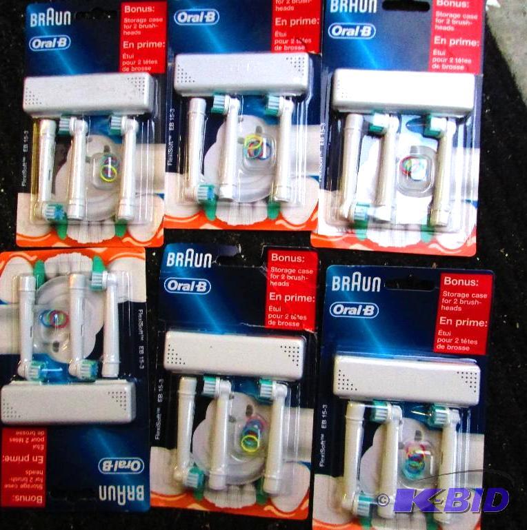 Lot of 6 Braun Plaque remover heads works wit...