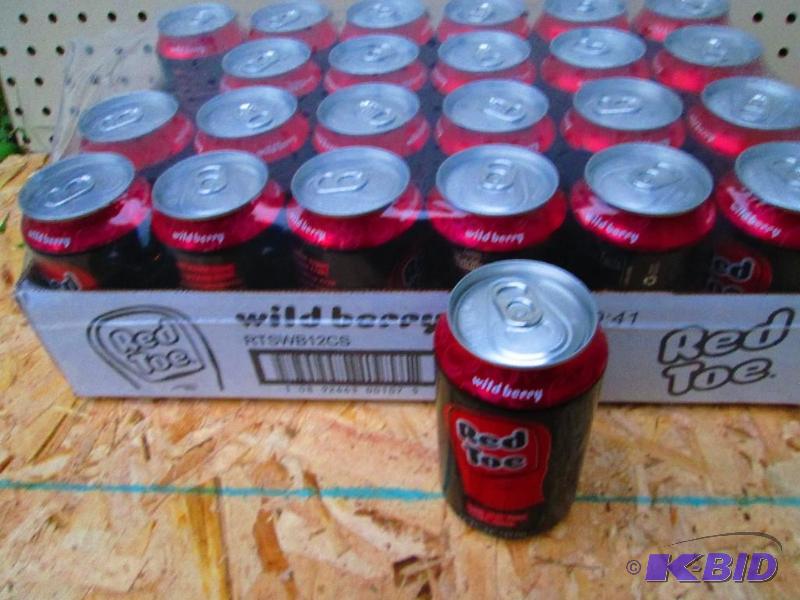 24 cans of Red Toe wild berry health soda wit...