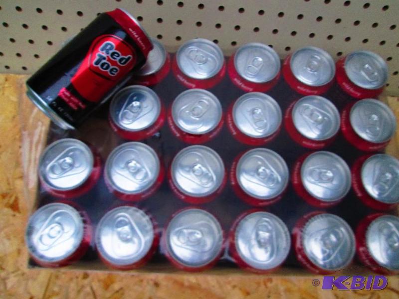 24 cans of Red Toe wild berry health soda wit...