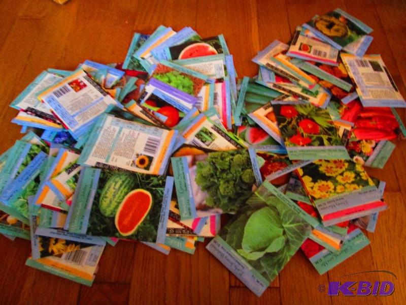 Lot of assorted garden seeds, past sell by da...