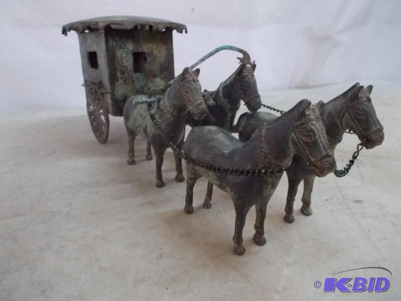 Chinese Bronze Chariot