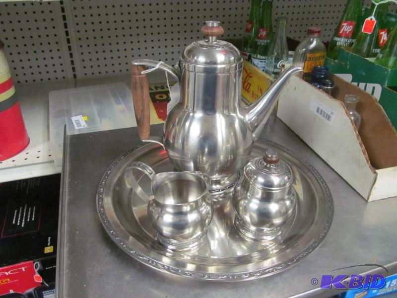 lot 19 image: Stainless Steel Tea Set
