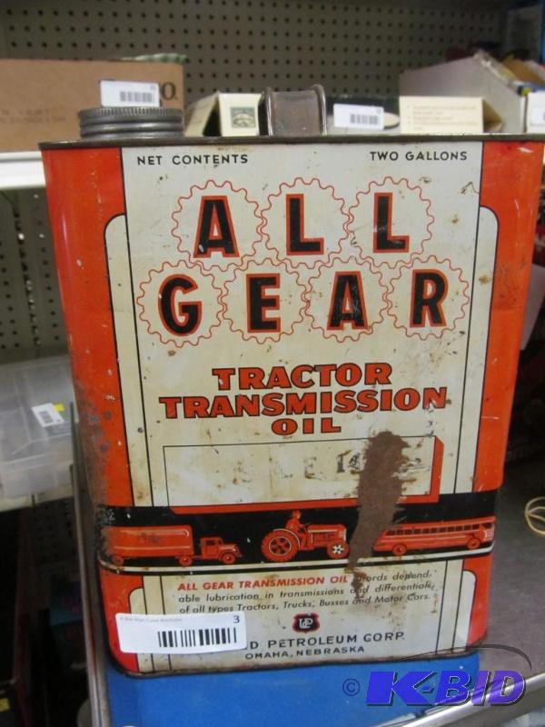 lot 3 image: Vintage 2 Gallon Tractor Oil Can