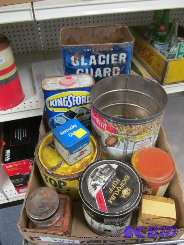 lot 35 image: Lot of Vintage tins