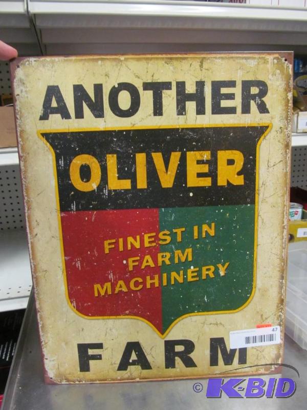 lot 47 image: Reproduction Oliver Farm Machinery sign