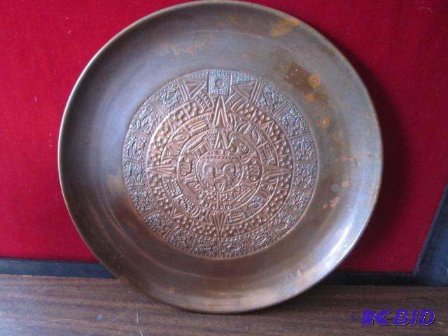 12 inch solid copper embossed tray.&nbsp...