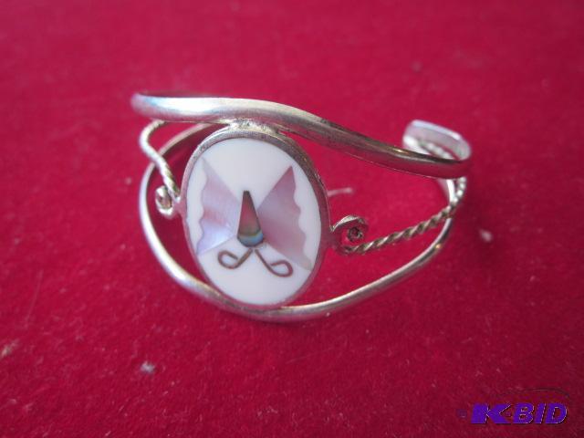 Alpaca Mexico Silver hand made enameled Mothe...