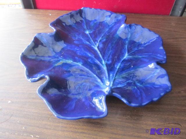 Large 15 inch blue glazed Royal Haeger 126B l...