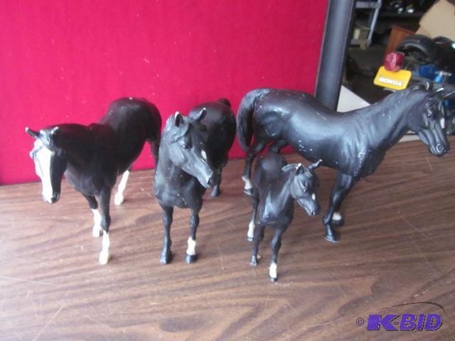 Lot of (4) vintage horses, including some Bre...