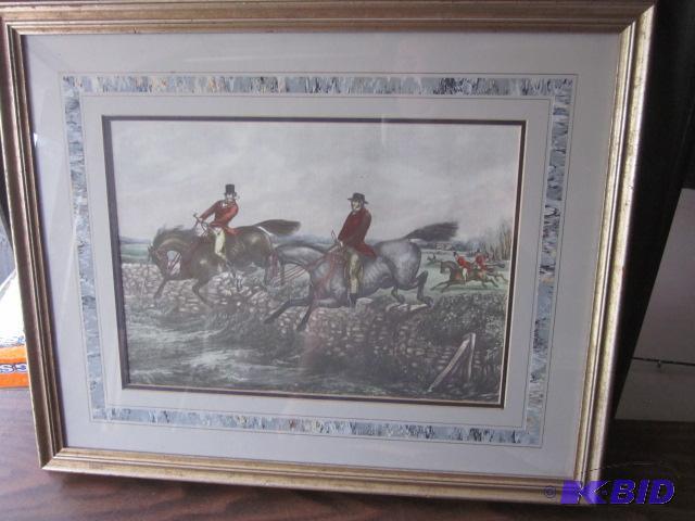 21 inch x 17 inch framed H. Alken Delt &quot...