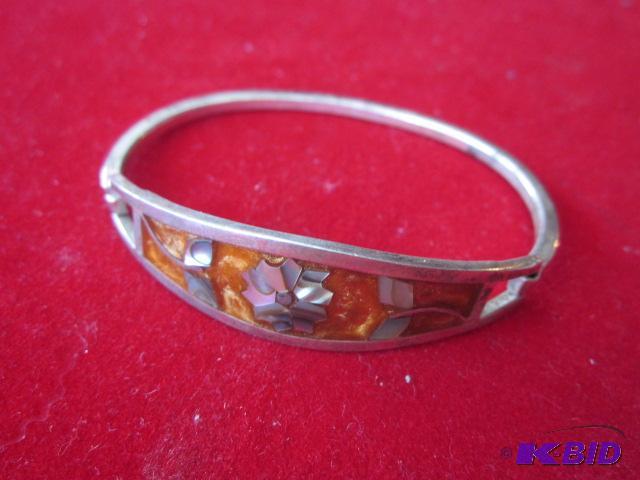 Taxco Sterling Silver handmade Mother of Pear...