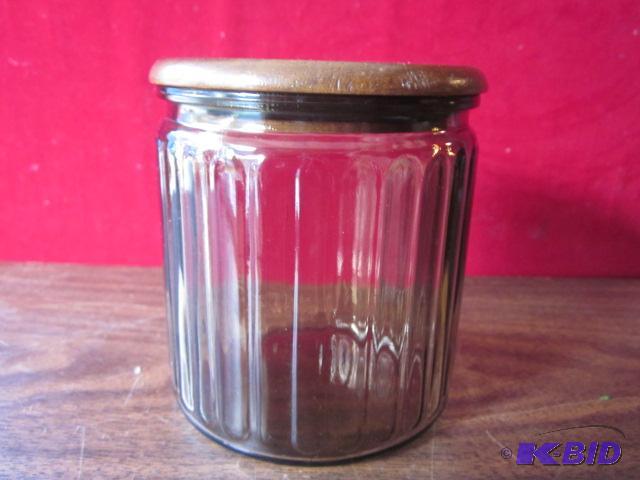 Collectible Aztec auburn ribbed glass with wo...