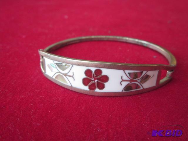 Taxco Sterling Silver handmade Mother of Pear...