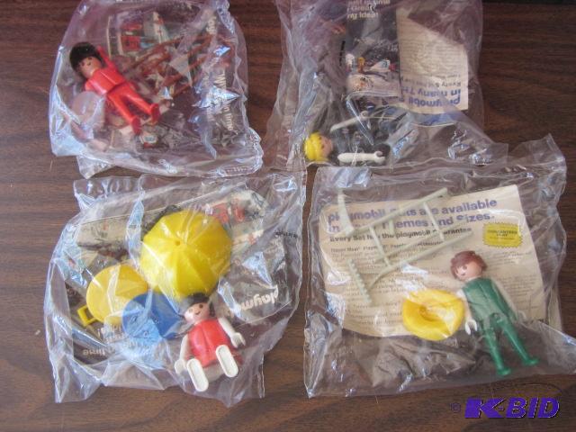 Lot of (4) vintage new in package Playmobil a...