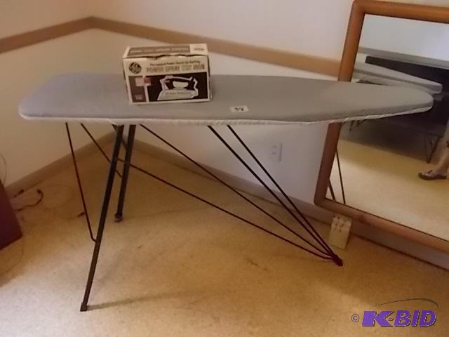 lot 38 image: Old Ironing Board With Iron...