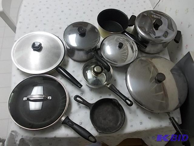 lot 57 image: Large Lot Of Cookware, Pots, Pans, Skillets W...