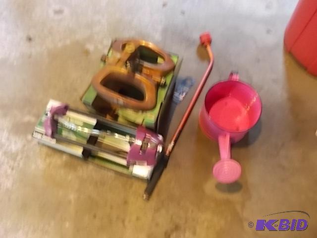 lot 99 image: 2-Sprinklers, Watering Wand, Pink Watering Ca...