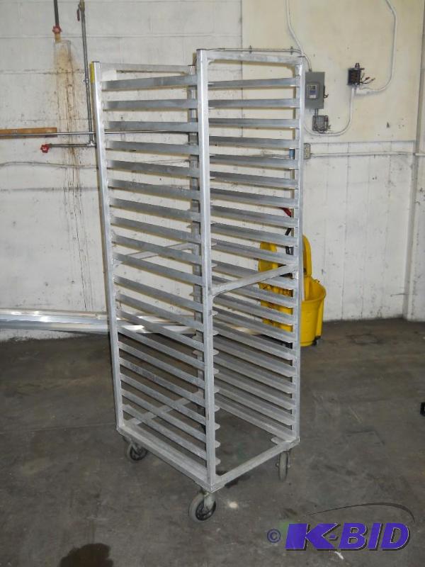 Rolling Sheet Pan Cart. Aluminum.