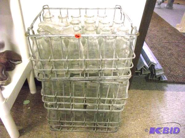 40 Small Glass Milk Bottles From the 50s an...