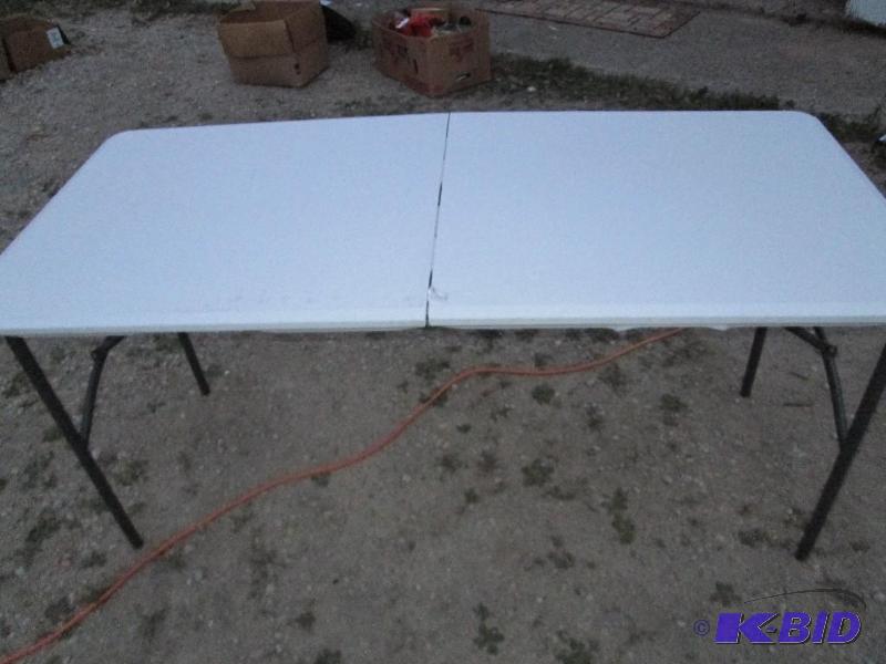 white collapsible table for travel...