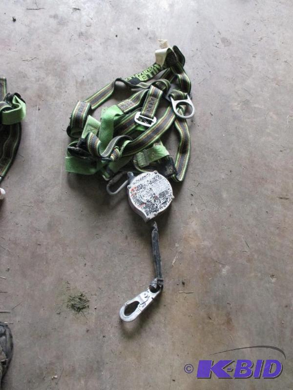lot 108 image: Miller harness with fall retractor. Good cond...
