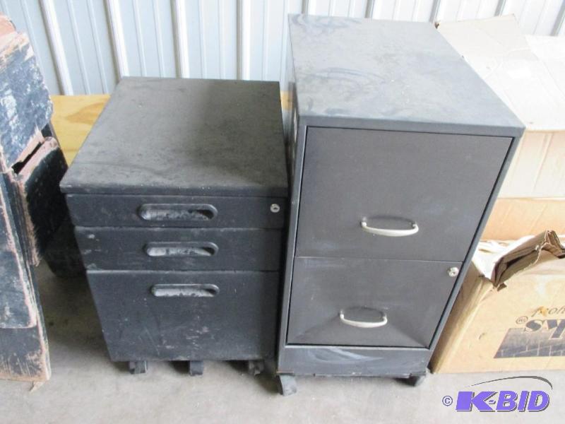 lot 144 image: 2 file cabinets on wheels...