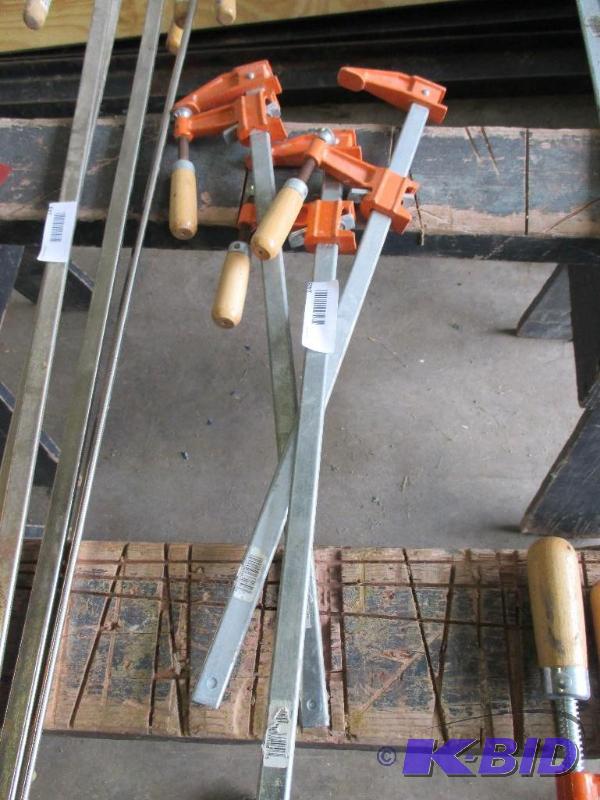 lot 148 image: 3 bar clamps...