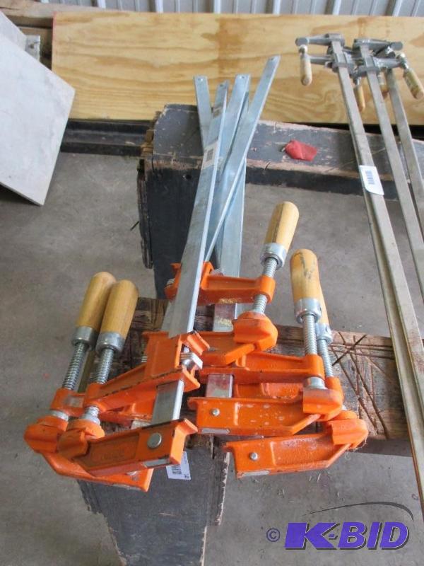 lot 150 image: 5 bar clamps...