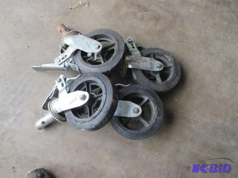 lot 151 image: 4 scaffolding wheels...