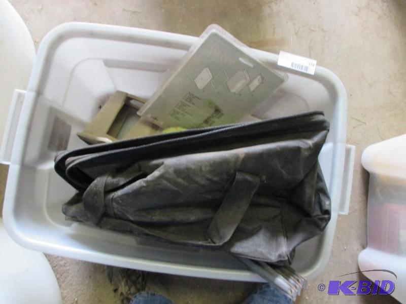 lot 158 image: tote of misc hardware and tools...