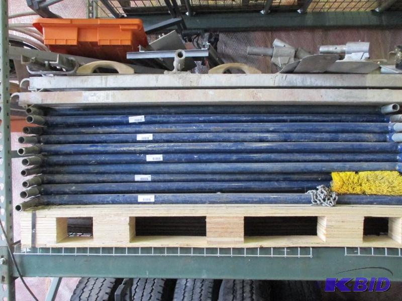 lot 164 image: 2 3 tall scaffolding ends and crossbraces...